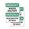 Signmission Water Shutoff Bilingual, 18 in W x Rectangle, Plastic OS-2PACK-EM-P-1824-L-10362 - alternate 1